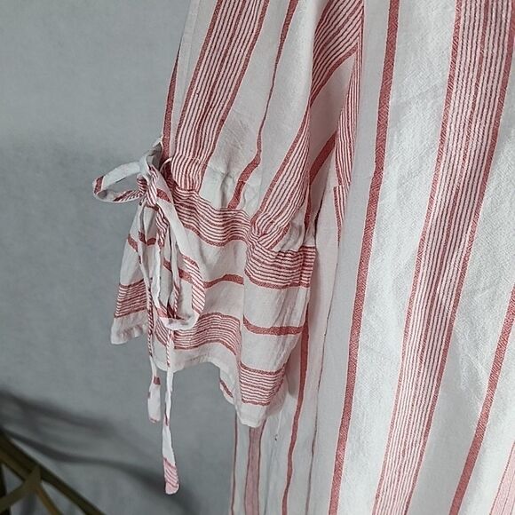 Skies are Blue Anthropologie Cotton & Rayon Striped Dress Size L - Picture 3 of 9